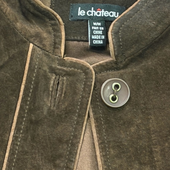 ✨ Vintage Suede Leather Jacket – Le Château – Tailored Fit - Picture 3 of 12